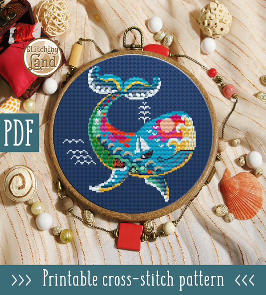 Whale Cross Stitch Pattern