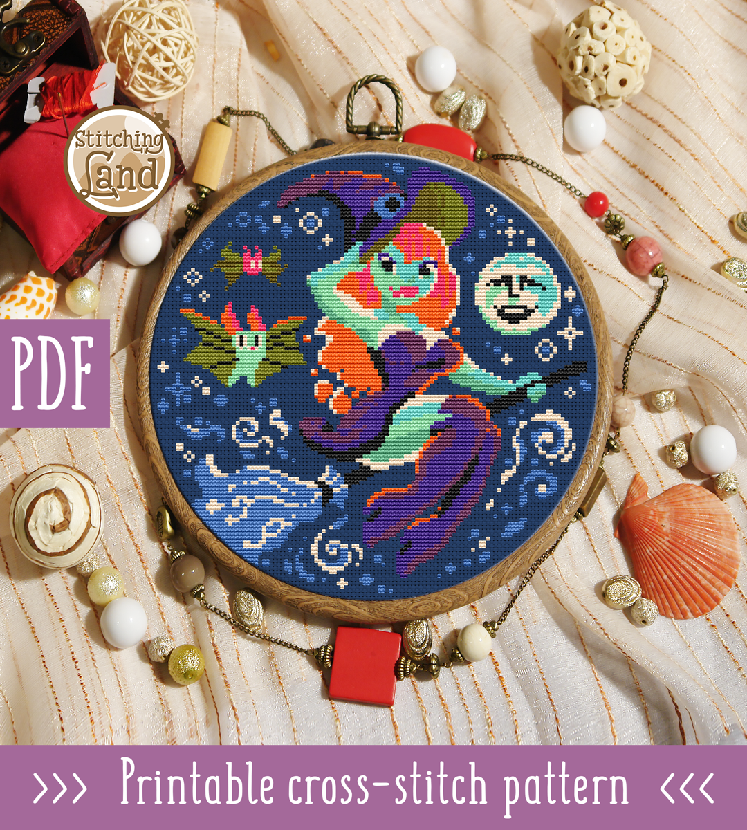 Stitch Witch 6 Hoop PDF Cross Stitch Pattern 