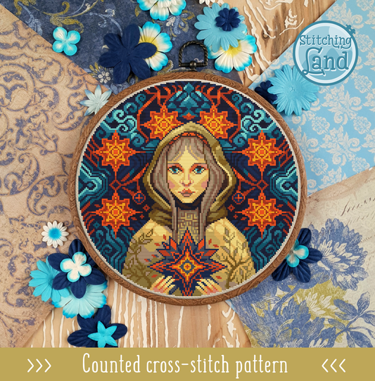 Young Druid Cross Stitch Pattern