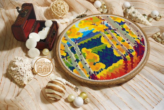 Autumn Birches Cross Stitch Pattern