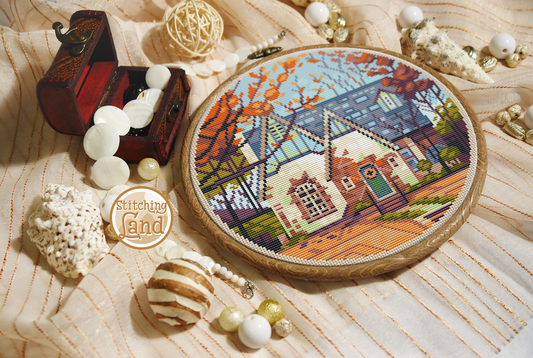 Autumn House Cross Stitch Pattern