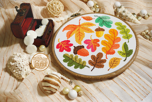 Autumn Leafs Cross Stitch Pattern