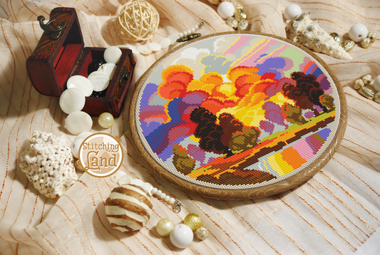 Autumn Sky Cross Stitch Pattern