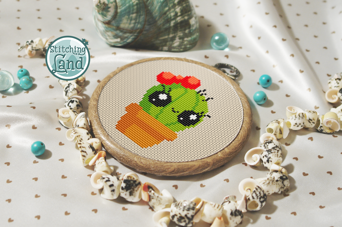 Baby Cactus Cross Stitch Pattern