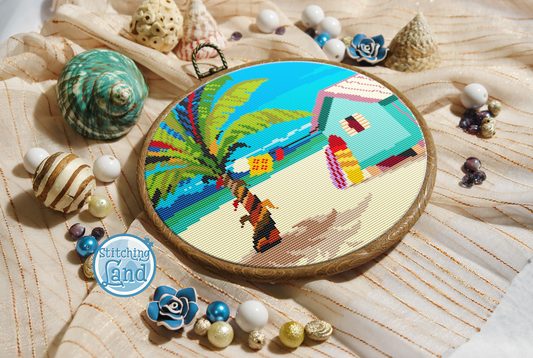 Beach House Cross Stitch Pattern