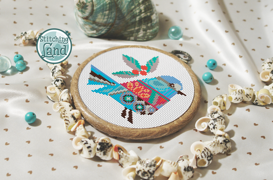 Blue Bird Cross Stitch Pattern