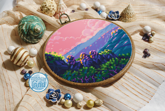 Blue Mountains Cross Stitch Pattern