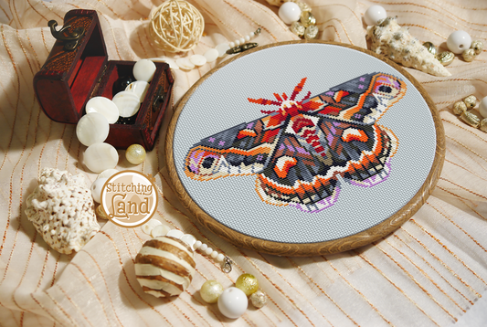 Bright Butterfly V Cross Stitch Pattern