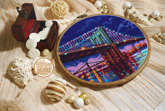 Brooklyn Bridge Cross Stitch Pattern