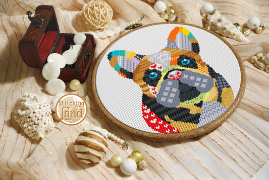 Bulldog Cross Stitch Pattern