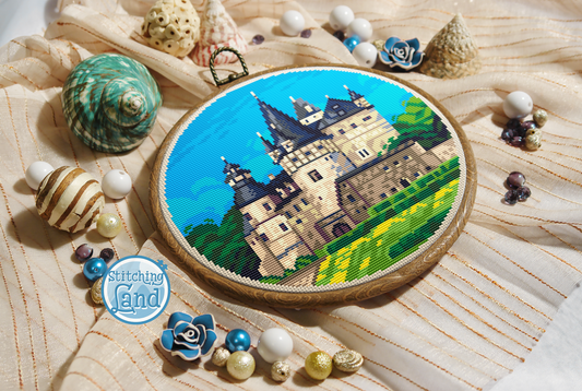 Burresheim Castle Cross Stitch Pattern