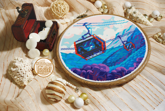 Cableway Cross Stitch Pattern