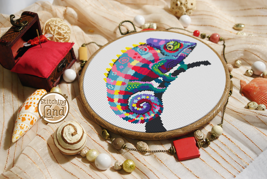Chameleon Cross Stitch Pattern