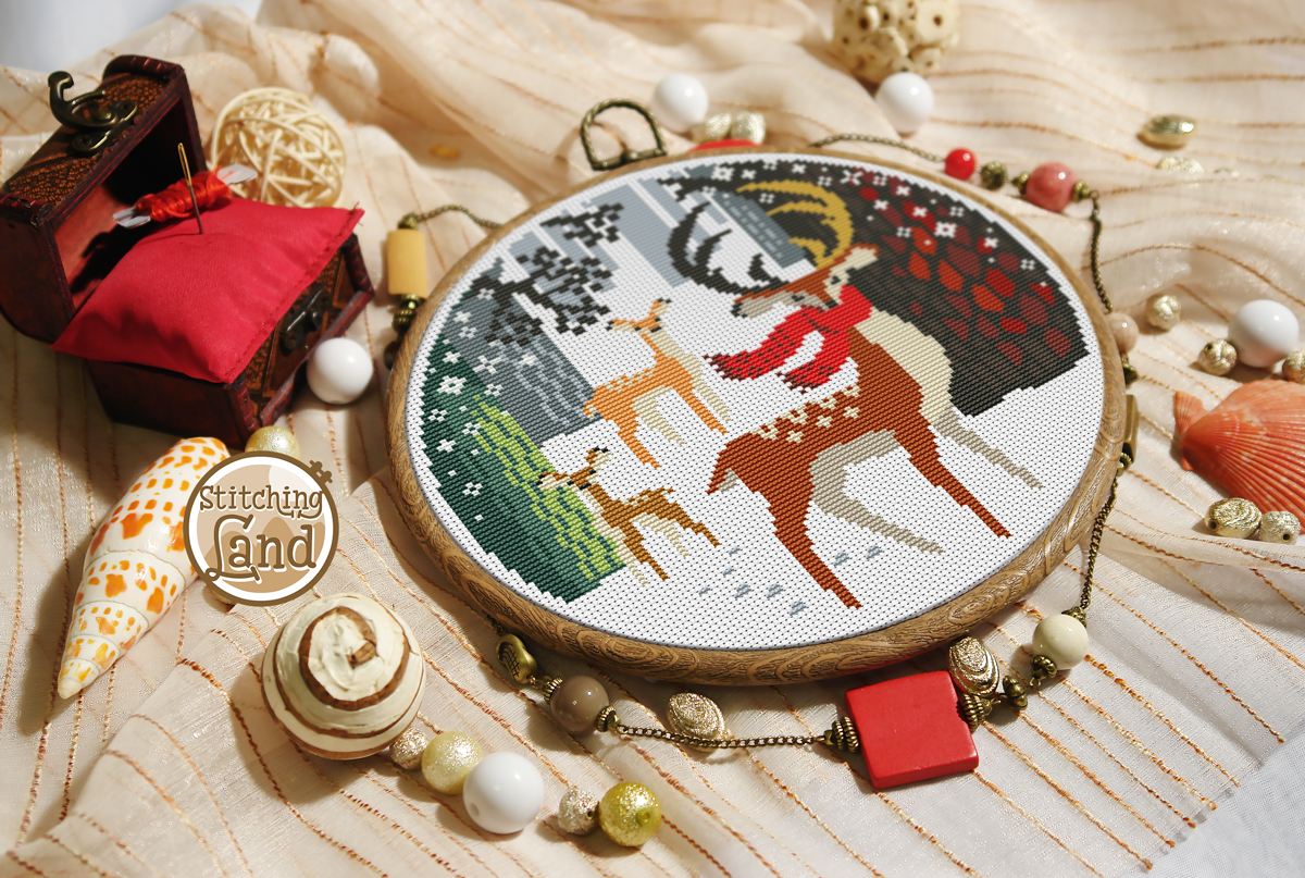Christmas Deer Cross Stitch Pattern