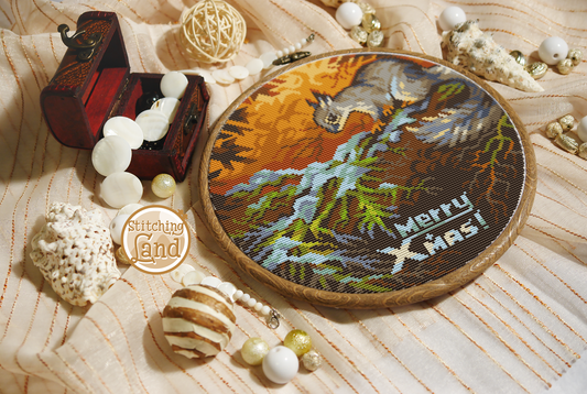 Christmas Squirrel Cross Stitch Pattern