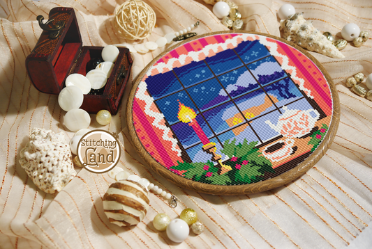 Christmas Window Cross Stitch Pattern
