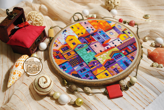 Colorful City Cross Stitch Pattern