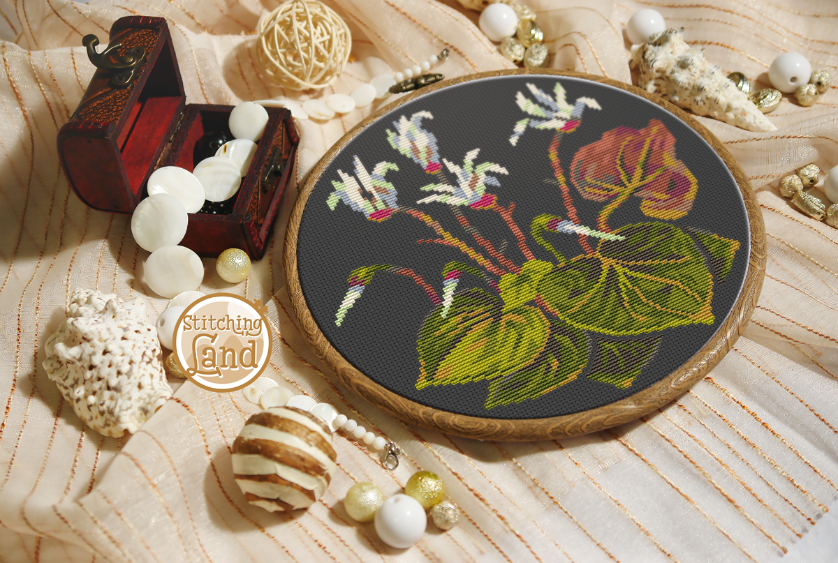 Cyclamen Cross Stitch Pattern