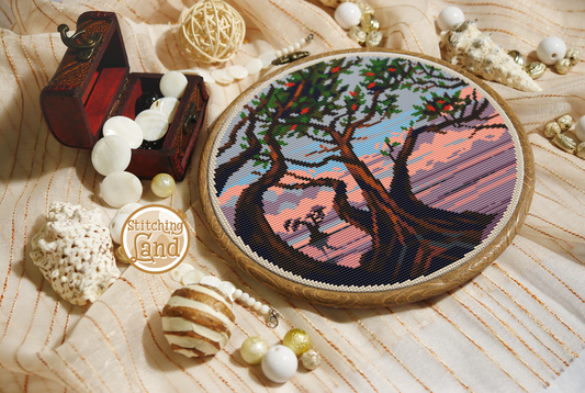 Dancing Trees Cross Stitch Pattern