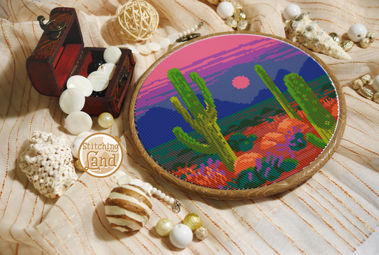 Desert Cross Stitch Pattern