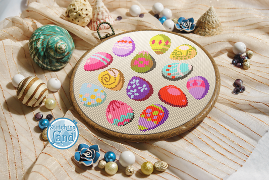 Easter Eggs Cross Stitch Pattern