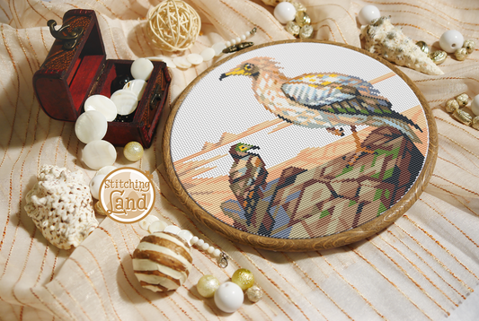 Egyptian Vulture Cross Stitch Pattern