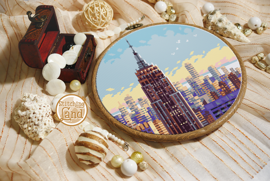 Empire State Building Cross Stitch Pattern