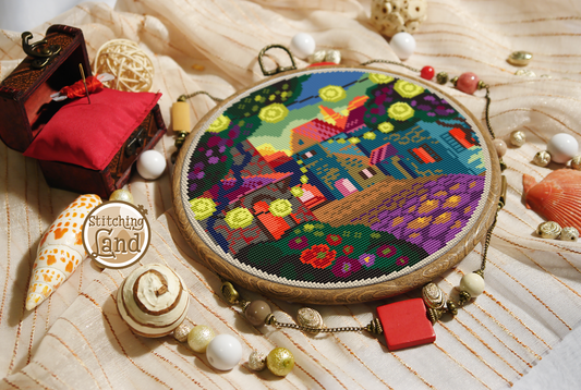 Evening Street II Cross Stitch Pattern