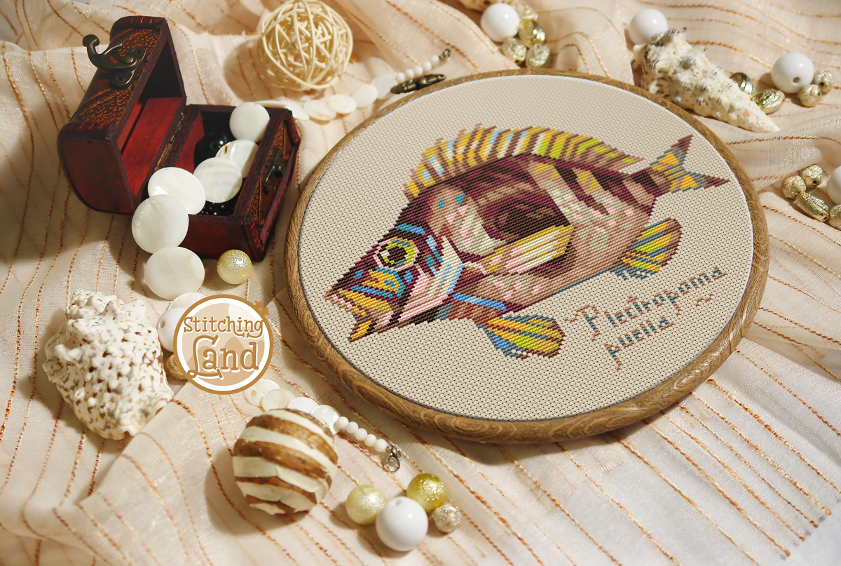 Fish Barred Hamlet Cross Stitch Pattern