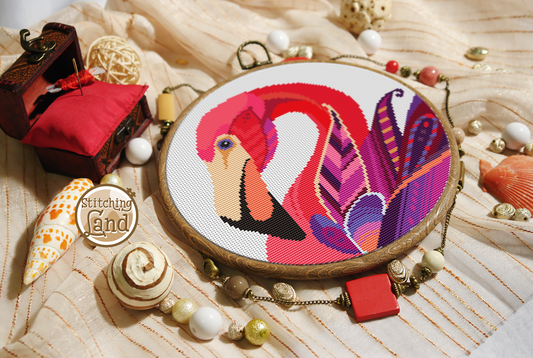 Flamingo II Cross Stitch Pattern