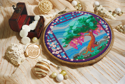 Flower Tree Cross Stitch Pattern