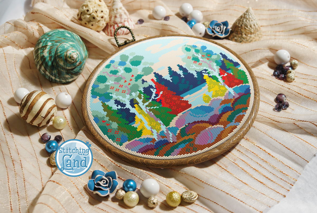 Forest River Cross Stitch Pattern