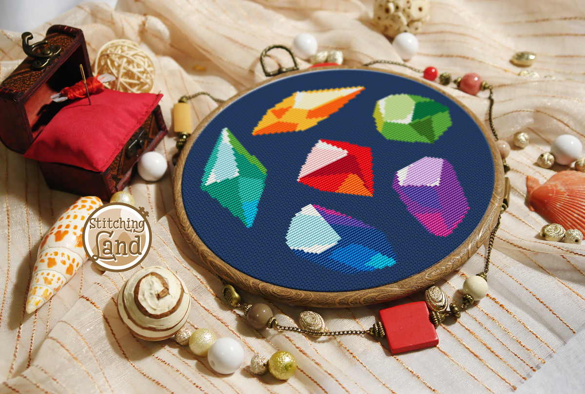 Gems Cross Stitch Pattern