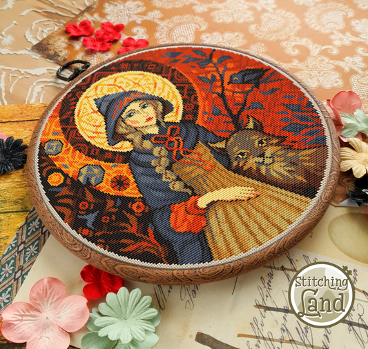 Girl & Fox Cross Stitch Pattern