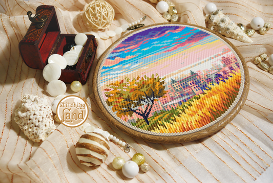 Golden Field Cross Stitch Pattern