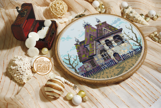 Haunted House Cross Stitch Pattern