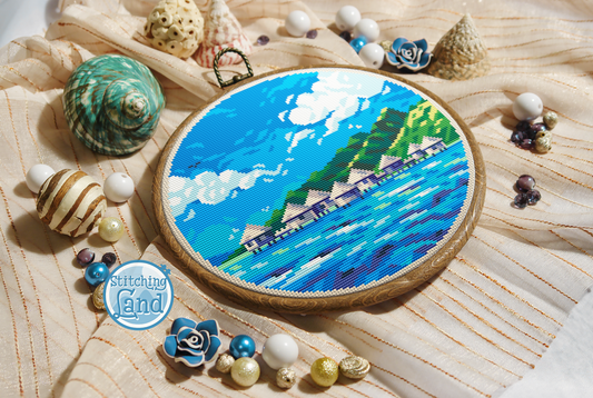 Hawaii Coast Cross Stitch Pattern