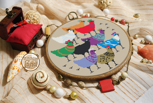 Hens Cross Stitch Pattern