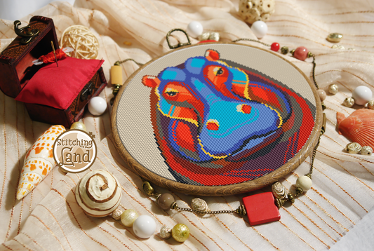 Hippo Cross Stitch Pattern