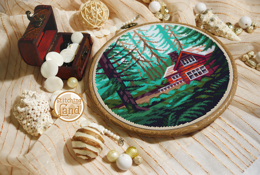 Hunting Lodge Cross Stitch Pattern
