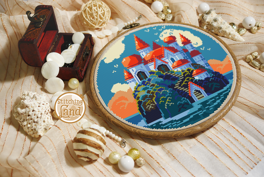 Island Town Cross Stitch Pattern