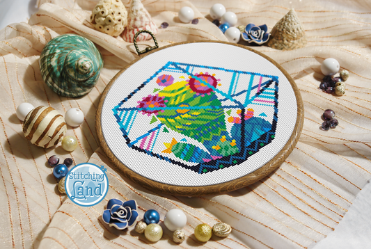 Cactus Mandala Cross Stitch Pattern