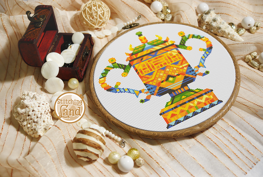 Cup Mandala Cross Stitch Pattern