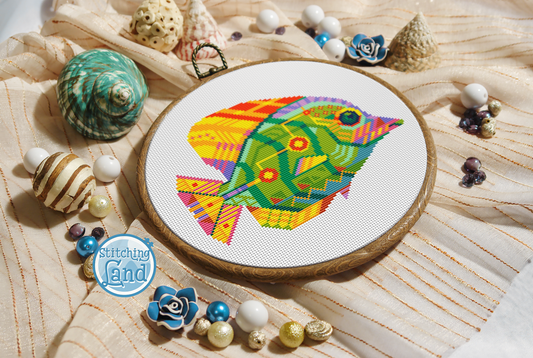 Fish Mandala Cross Stitch Pattern