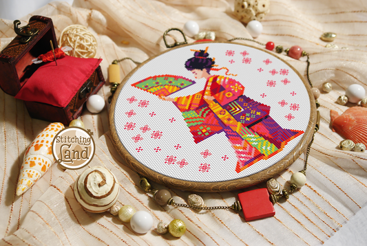 Kimono Mandala Cross Stitch Pattern