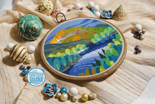 Lake Cross Stitch Pattern