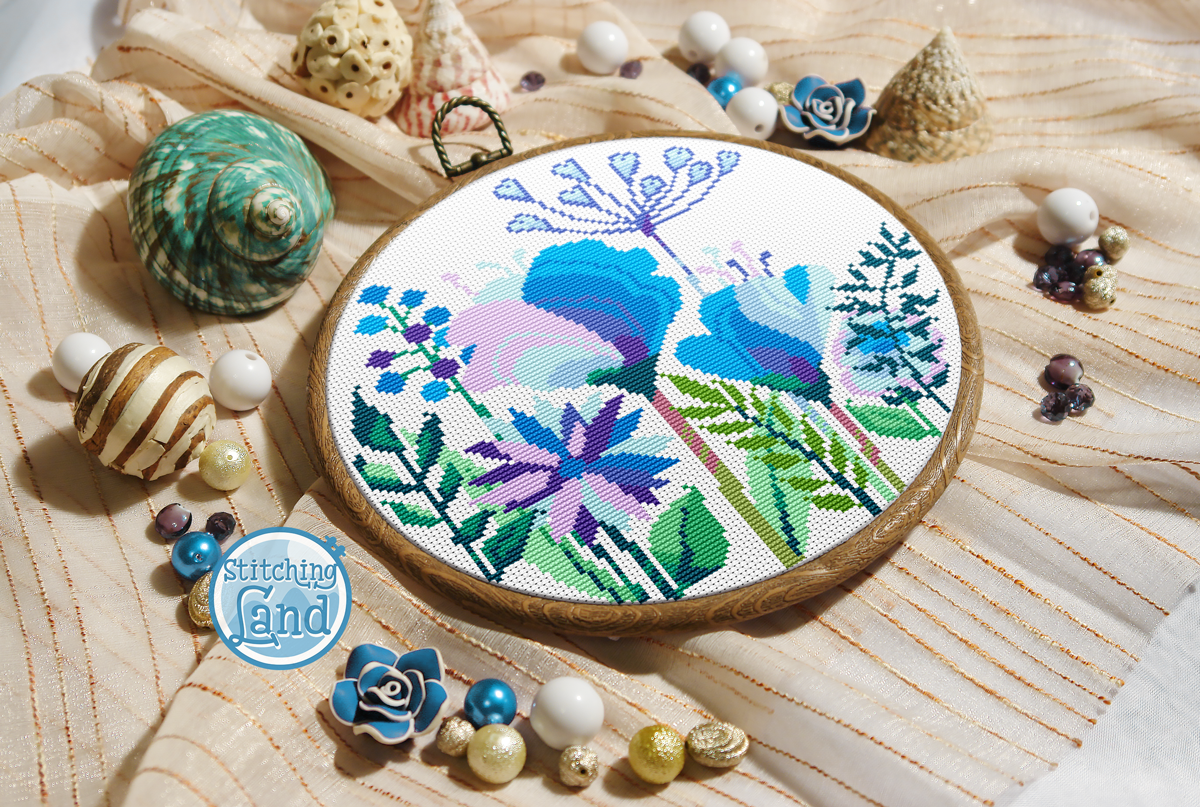 Meadow Flowers Cross Stitch Pattern