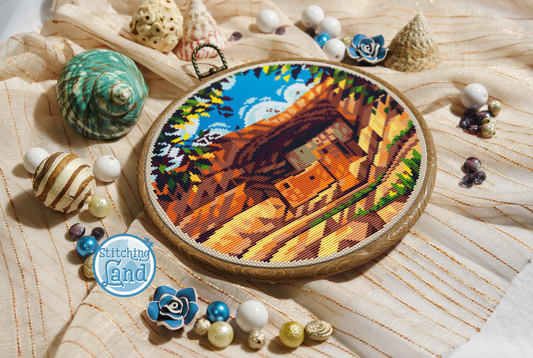 Montezuma Castle Cross Stitch Pattern