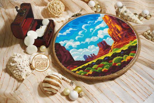 Monument Valley Cross Stitch Pattern