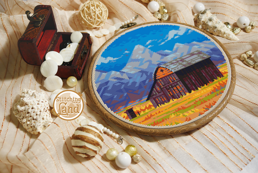 Mountain Farm Cross Stitch Pattern